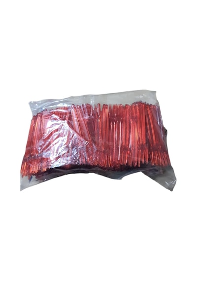 Cips Çatalı Lüks Plastik 3 Uçlu 8,5 Cm Boy Paketler 500 Lü Ve Tek Renktir Turuncu