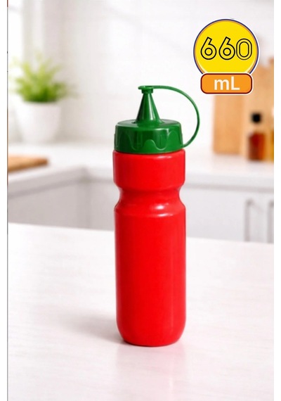 Herevin 161320-001 660 Ml Sade Ketçap Şişesi Kırmızı