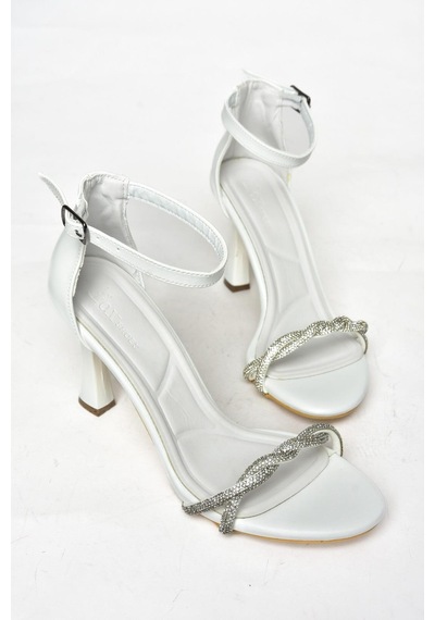 Fox Shoes S251344109 Beyaz Kalın Topuklu Kadın Ayakkabı Beyaz
