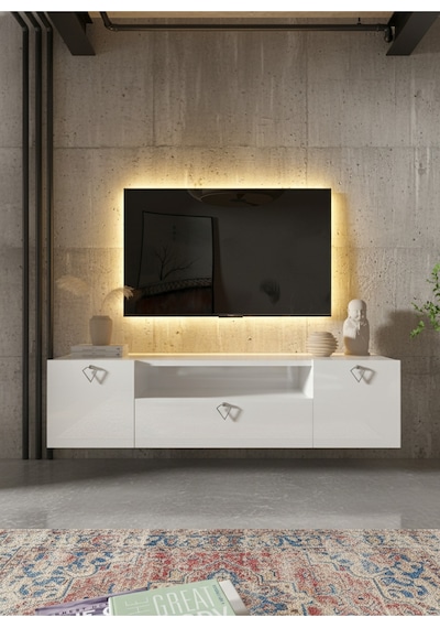 Resital Tv Ünitesi S1241-1 Beyaz Beyaz