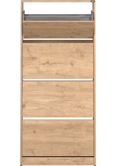 Flat Duo 4 Katlı Geniş Ayakkabılık - Florida Meşe 73x157x26 Cm Meşe