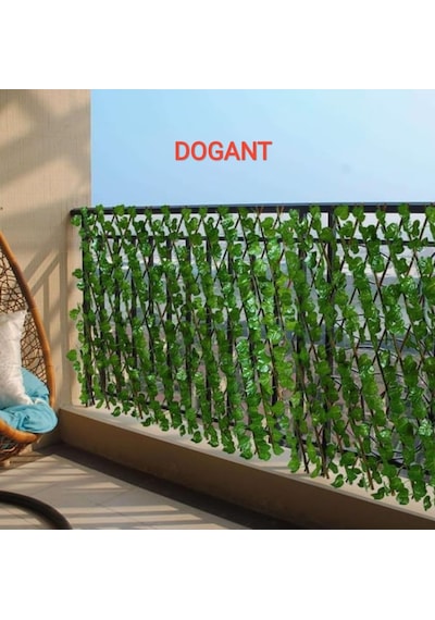 Dogant 07 Yapay Sarmaşık Ahşap Akordiyon Çit