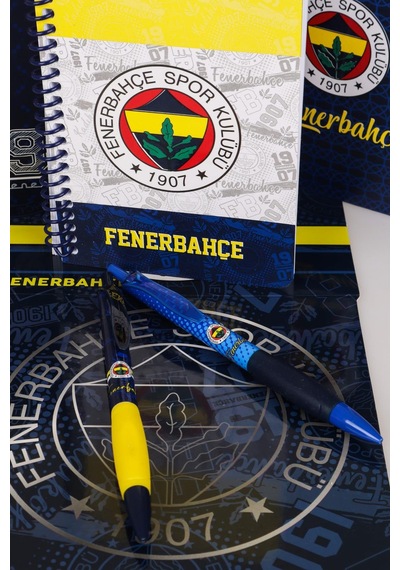 "dekomus Cep Defteri Hediyeli" Yeni Sezon Lisanslı Fenerbahçe Sert Kapak Bloknot Ve Versatil Uçlu Kalem 0.7 Mm 2'lisi Altın