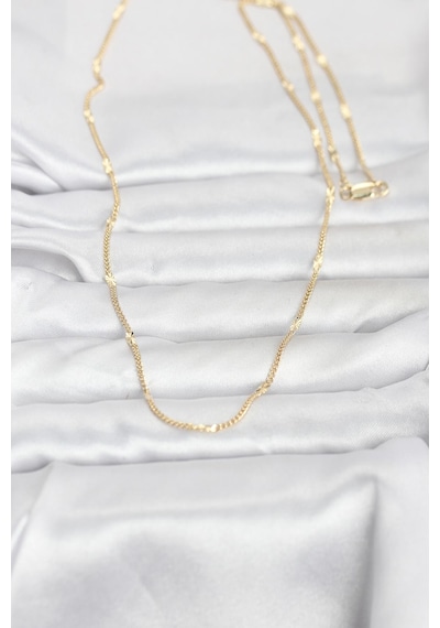 Cm 14k Gold Renk Lazer Puntalı Model 60 Cm Kadın Kolye Diğer