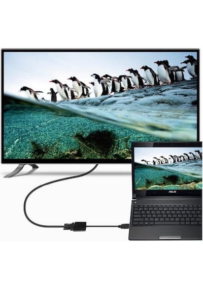 Hdmı To Vga Kablo Çevirici Dönüştürücü + Ses - Hdmi To Vga Kablo (535137212)