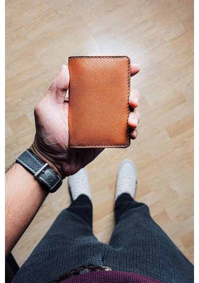 Ryoko Joplin Rfıd Korumalı Deri Unisex Kartlık Kahverengi 1
