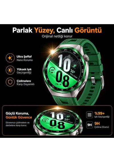 Huawei Watch Gt 7 Pro İle Uyumlu Ekran Koruyucu Nano Parlak 2 Adet