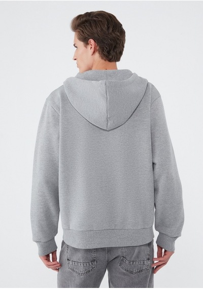 Mavi - Fermuarlı Gri Sweatshirt 066979-34686 Gri