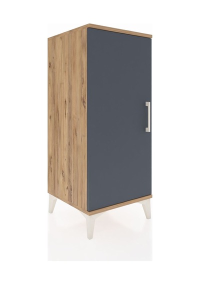 Hyperion Komodin Tek Raflı Tek Kapaklı 44x44x106 Çam-antrasit Çam