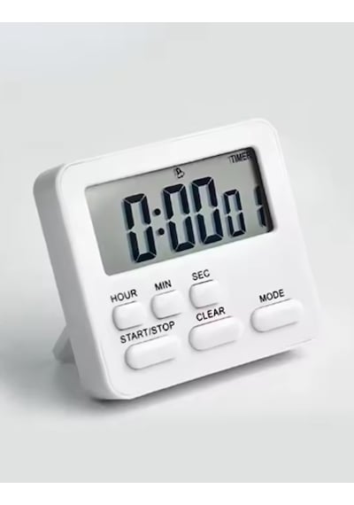 Js-303 Alarmlı Dijital Öğrenci Sınav Kronometresi 24 Saat Geri Sayım Cihazı Saat - Alarm / Kronometre Beyaz