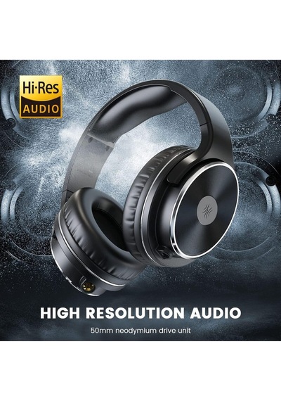 108db Studio Hifi Kablolu Kulak Üstü Kulaklık, 50mm Sürücü, Mikrofonlu, Siyah