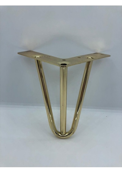 Karakoçaksesuar Metal, 3 Mil 14x12x12 Gold Baza, Koltuk, Mobilya Ayağı (4 Adet)