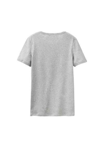 United Colors Of Benetton Basic Kısa Kollu Bisiklet Yaka T-shirt Gri Melanj