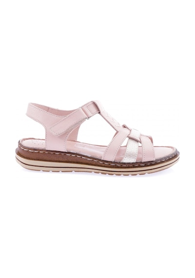Dgn 017-23y Kadin Sirali Bantli Cirtli Sandalet 017-2132-R1398 Pudra