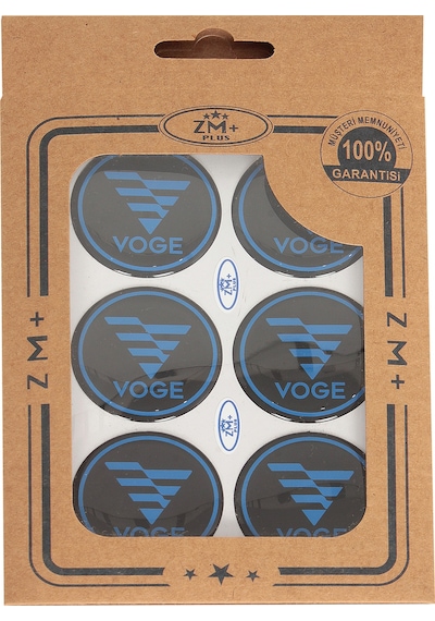 Voge Siyah-mavi Koruma Takozu Damla Etiket Sticker Çap Ø39.00mm