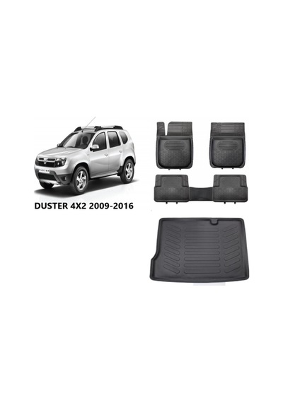 Dacia Duster 4X2  2013 Model 3D Bagaj Havuzu+3D Havuzlu Paspas Takımı