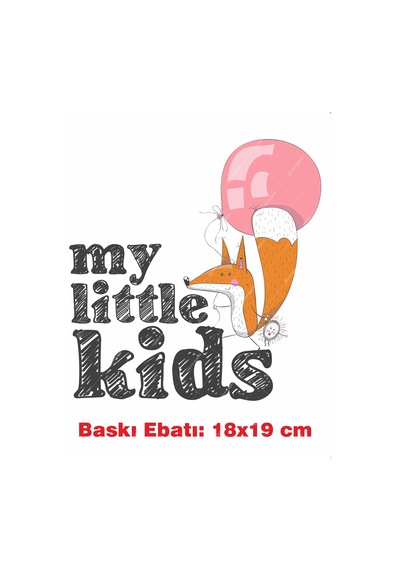 Tilki Hayvan Temalı Ütü İle Yapışan Tekstil Kumaş Tişört Baskı 3387