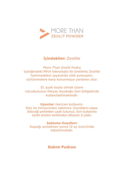 More Than Zeolit Pudra 85gr
