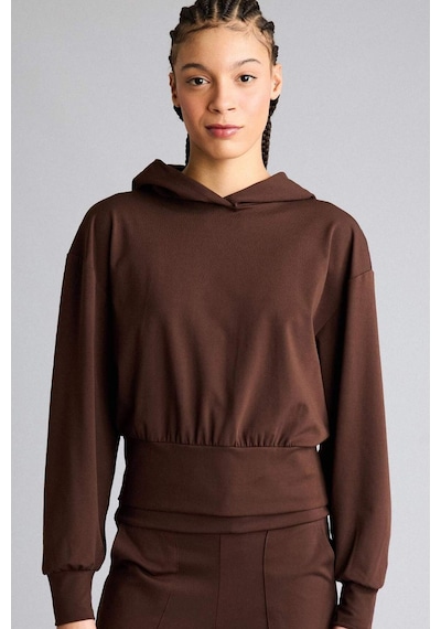 Defacto Kapüşonlu Sporcu Sweatshirt G5664ax25wnbn192 Kahve-bn192