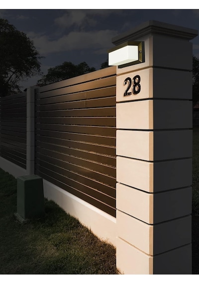 Lexroo Bahçe Aydınlatması Led Işık 12w Beyaz Günışığı Işık Zita Ultra Şapkalı Bahçe Duvar Aplik Su Diğer