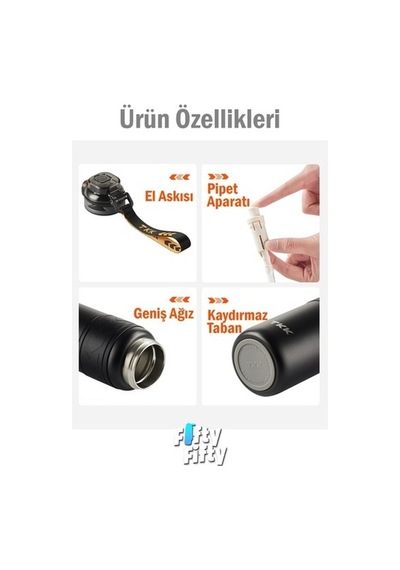 Tkk Çelik Termos 900 Ml T2025 Siyah