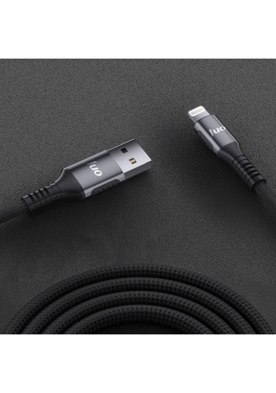 12w 2.4a Usb-a To Lightning İphone İpad İle Uyumlu Örgülü Hızlı Şarj Ve Data Kablosu 2 Metre