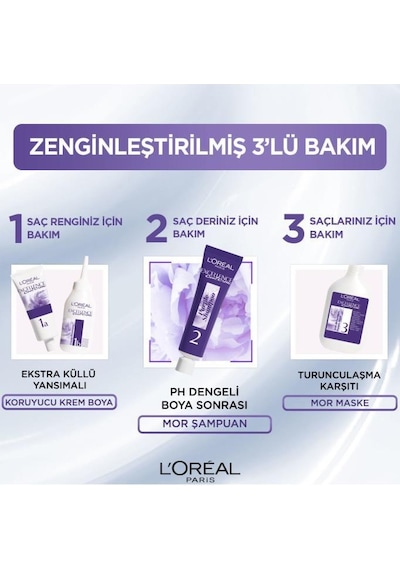 Excellence Cool Creme Saç Boyası 7.11 Ekstra Küllü Kumral 2'li Set pktlpsbysekksetik-8812