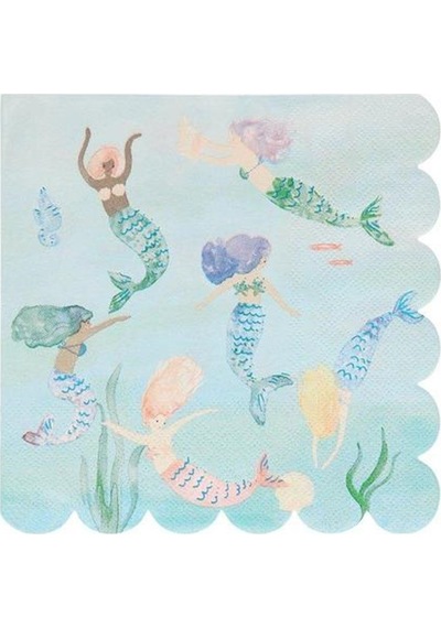Meri Meri - Mermaids Napkins - Deniz Kızı Peçeteler