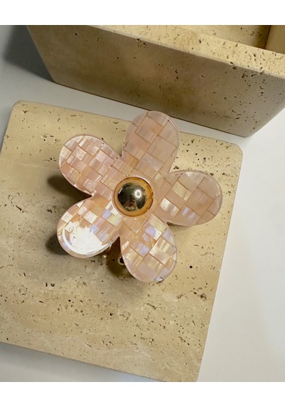 Ceramıc Blossom Kemik Mandal Toka Çok Renkli