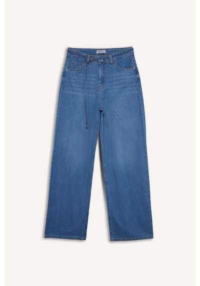 DeFacto Wide Leg Yüksek Bel Geniş Paça Uzun Yumuşak Jean Pantolon E1679AX25SMNM85