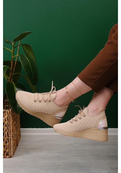Delisle Fileli Kalın Topuklu Kadın Sneaker 001