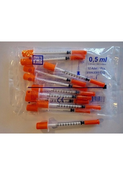 Süper İnsülin 0,5 ml Enjektör  100'lü Berika