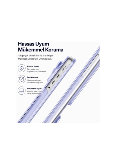 Macbook Air 13.6 İnç Kılıf M2 M3 M4 M5 Uyumlu, Mat Şeffaf Parmak İzi Bırakmaz Pc Hardcase, Gizli Katlanabilir Standlı, Havalandırmalı İnce Koruyucu A2681/a3113/a3240/a3449 Açık Lila Belirtilmemiş Macbook Air 13.6 İnç Kılıf M2 M3 M4 M5 Uyumlu, Mat Şeffaf Parmak İzi Bırakmaz Pc Hardcase, Gizli Katlanabilir Standlı, Havalandırmalı İnce Koruyucu A2681/a3113/a3240/a3449 Açık Lila Belirtilmemiş