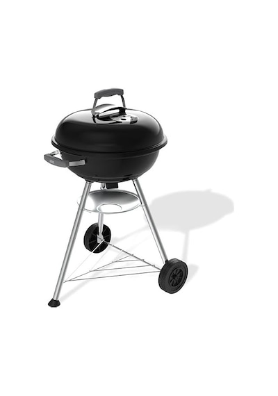 Weber Compact Kettle Kömür Barbekü 2026 Versiyonu , 47 Cm Pişirm Beyaz - Siyah