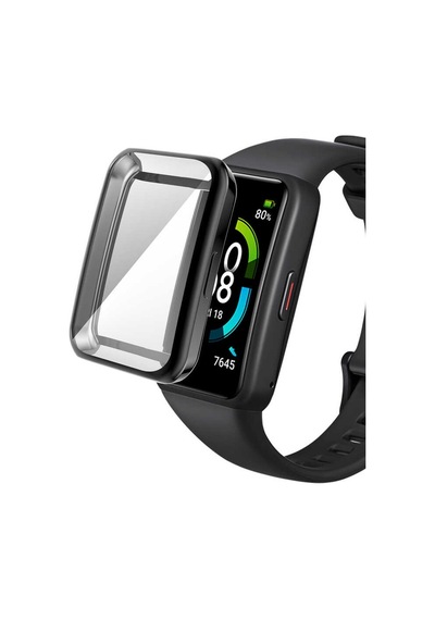 Huawei Band 6 Zore Watch Gard 09 Koruyucu Silikon-gri