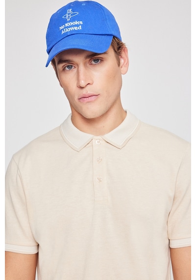 Ac&Co / Altınyıldız Classics 488670661 Düğmeli Polo Yaka Cepsiz Slim Fit Erkek Tişört Bej