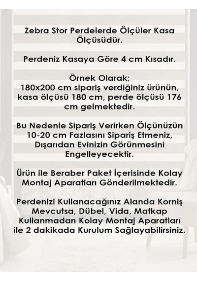 Ithal Kalın Ekru Zebra Stor Güneşlik Perde Eteği Düz Alüminyum Kasa Metal Ayak Ekru