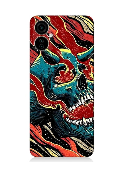 Tecno Spark 9 Pro Uyumlu Silikon Kılıf Devil Skull Şeytan Kafatası
