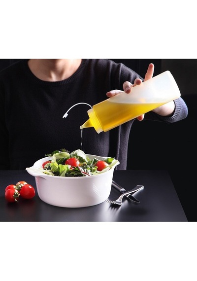 Sosluk Ve Yağdanlık 700 Ml Şeffaf 2 Adet Turuncu Diğer