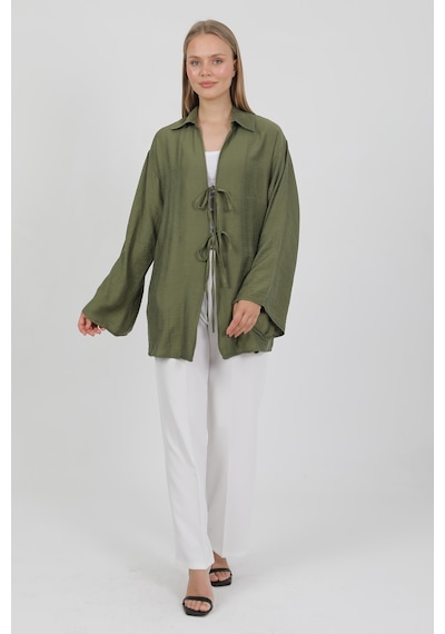 Doğal Viskon Kumaş Cepli Bağcıklı Kadın Kimono 1167 Hafif, Dökümlü, Akışkan, Yazlık Model Haki Doğal Viskon Kumaş Cepli Bağcıklı Kadın Kimono 1167 Hafif, Dökümlü, Akışkan, Yazlık Model Haki
