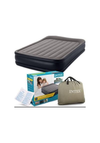 Siyah Çift Kişilik Elektirikli Pompalı Queen Deluxe Şişme Yatak 152 X 42 X 203 Cm 64136 Siyah
