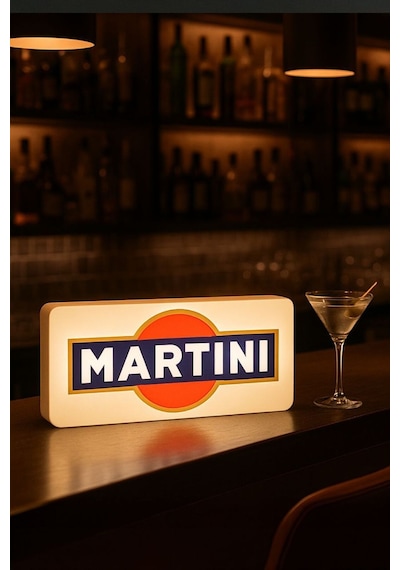 Martini Tasarımlı Gece Lambası Dekoratif Aydınlatma Çok Renkli