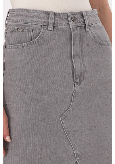 U.s. Polo Assn. Kadın Gri Etek Jean 50293251-dn0025 Gri -