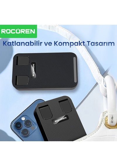 Rocoren 360 Dönebilen Katlanabilir Yükseklik Ve Eğim Ayarlı Telefon Tutucu Stand