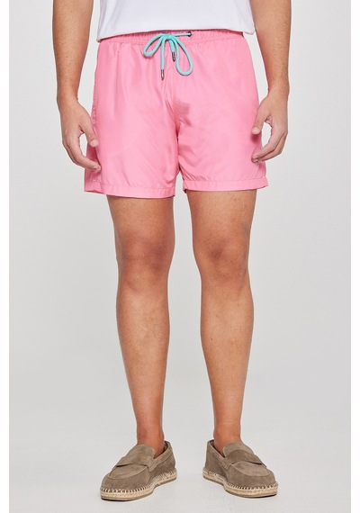 Ac&co / Altınyıldız Classics Erkek Pembe Standart Fit Normal Kesim Hızlı Kuruyan Yan Cepli Desenli Mayo Pembe