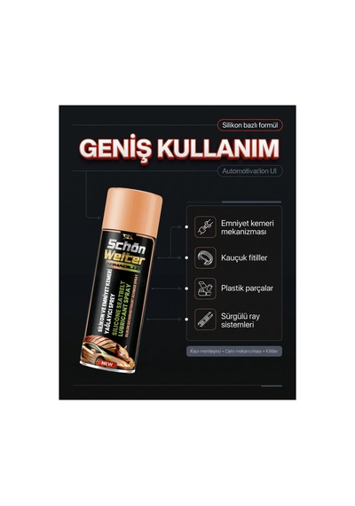 Silikon Ve Emniyet Kemeri Yağlayıcı Sprey 200 Ml - Armadillo