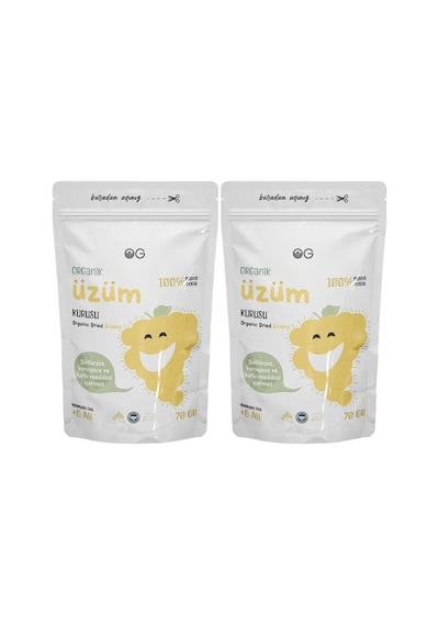 OG natural 2'li Organik Üzüm Kurusu 70 Gr 70 G