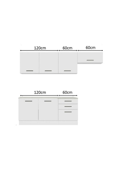 Arp Hazır Mutfak Dolabı-çok Amaçlı Dolap 240 Cm Beyaz Ve Beyaz Laminat Tezgah Dahil Beyaz Arp Hazır Mutfak Dolabı-çok Amaçlı Dolap 240 Cm Beyaz Ve Beyaz Laminat Tezgah Dahil Beyaz