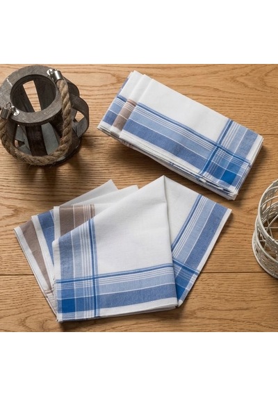Biçomi Hassas Ciltler İçin Tahriş Önleyici %100 Pamuklu 12'li Konfor Mendil Seti 39x39 Cm Çok Renkli