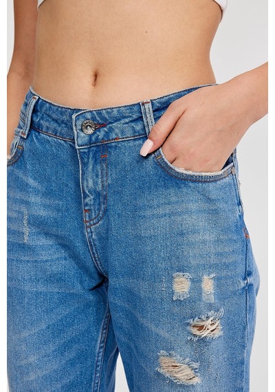Alexandergardi Özel Koleksiyon Yırtık Detaylı Denim Pantolon Ag-1051g 001